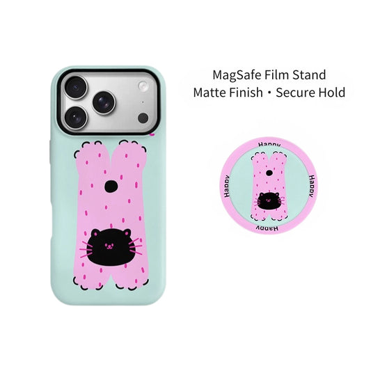 Aesthetic Polka Dot Cat MagSafe iPhone Case