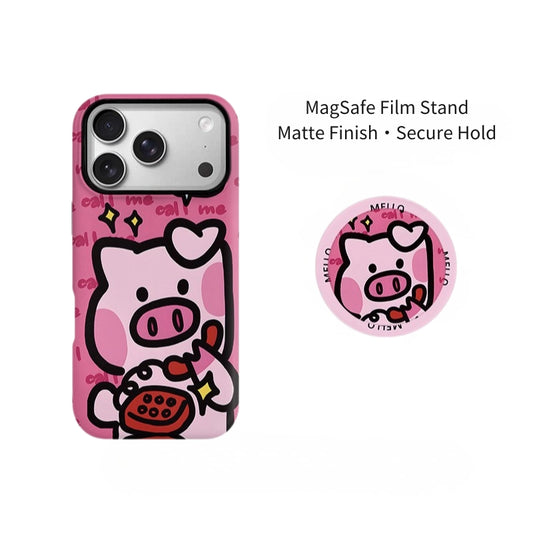 "Call Me" Pink Piggy MagSafe iPhone Case