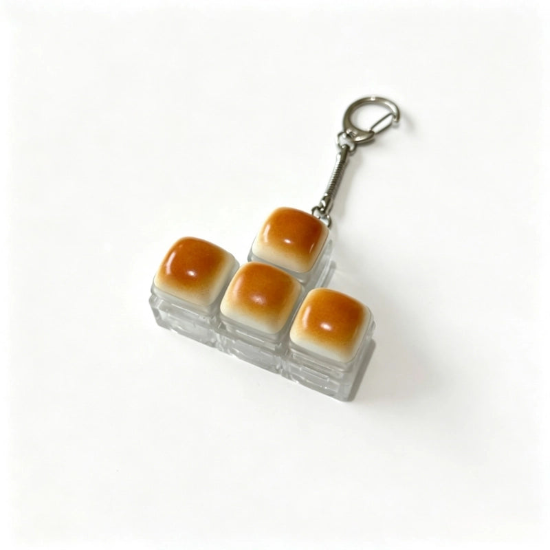 Caramel Bun Multi-Key Keyboard Fidget Toy | Clicky Mechanical Buttons | Mini Keyboard Clicker | Stress Relief Fidget | ASMR Toy
