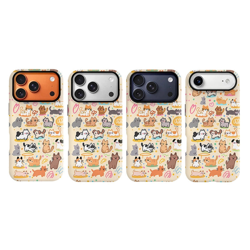 Cat & Dog Gathering MagSafe iPhone Case