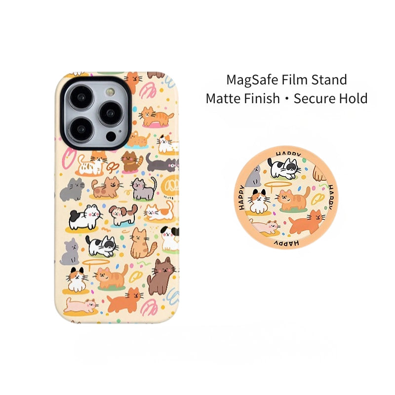 Cat & Dog Gathering MagSafe iPhone Case
