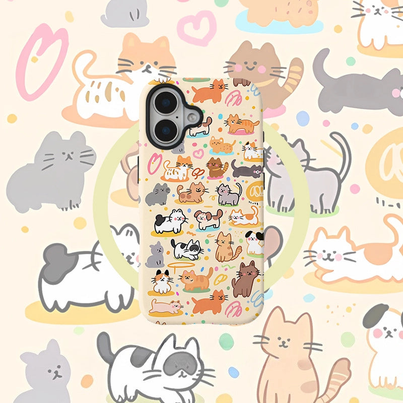 Cat & Dog Gathering MagSafe iPhone Case