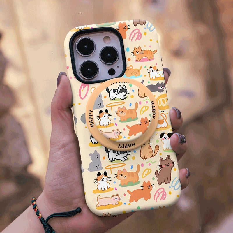 Cat & Dog Gathering MagSafe iPhone Case