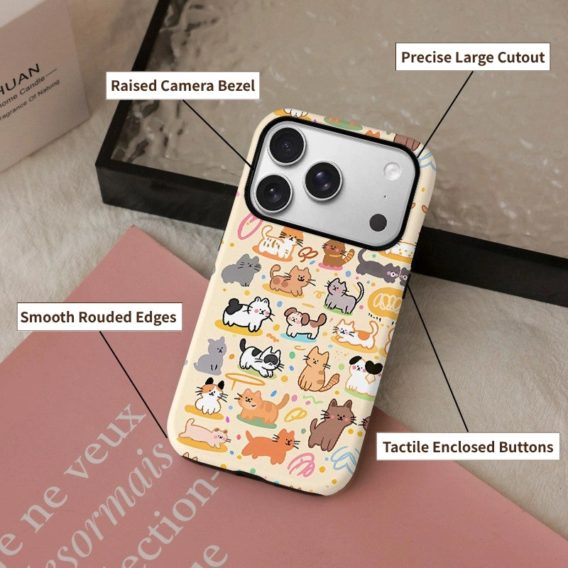 Cat & Dog Gathering MagSafe iPhone Case