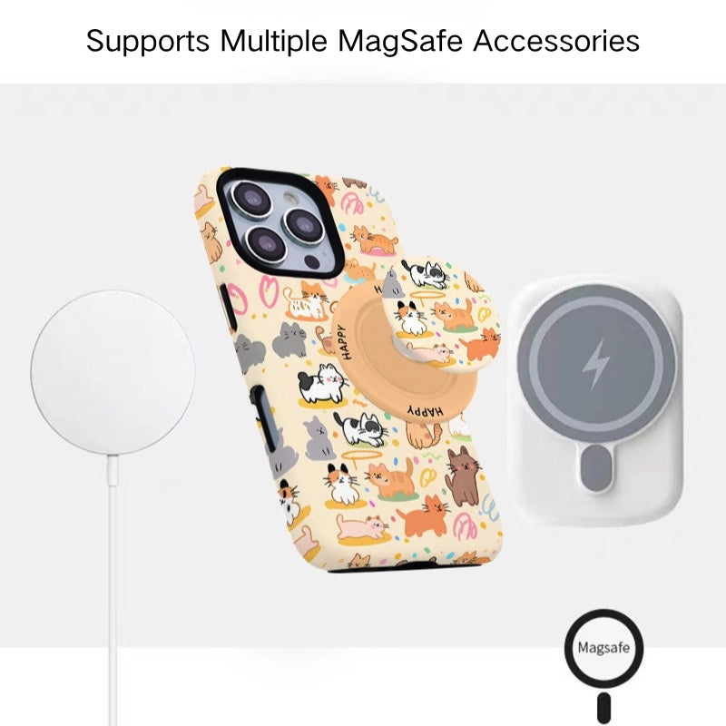 Cat & Dog Gathering MagSafe iPhone Case