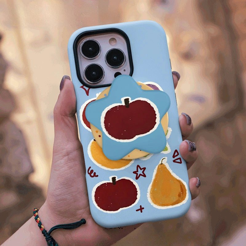Cheerful Fruit Harvest Case for iPhone 13-17 PM | MagSafe 2-in-1 Set | Glossy/Matte