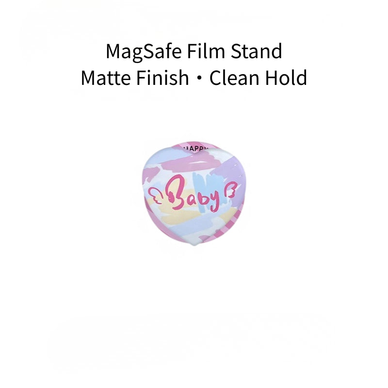 Colorful Heart Doodle Case for iPhone 13-17 PM | MagSafe 2-in-1 Film | Glossy/Matte