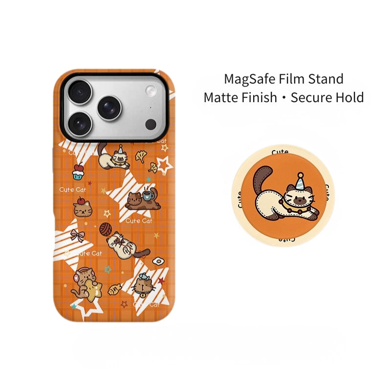 Cute Party Cat Illustration MagSafe iPhone Case