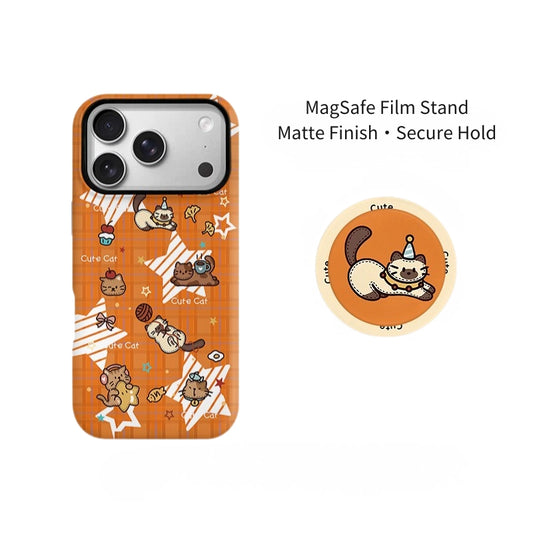 Cute Party Cat Illustration MagSafe iPhone Case