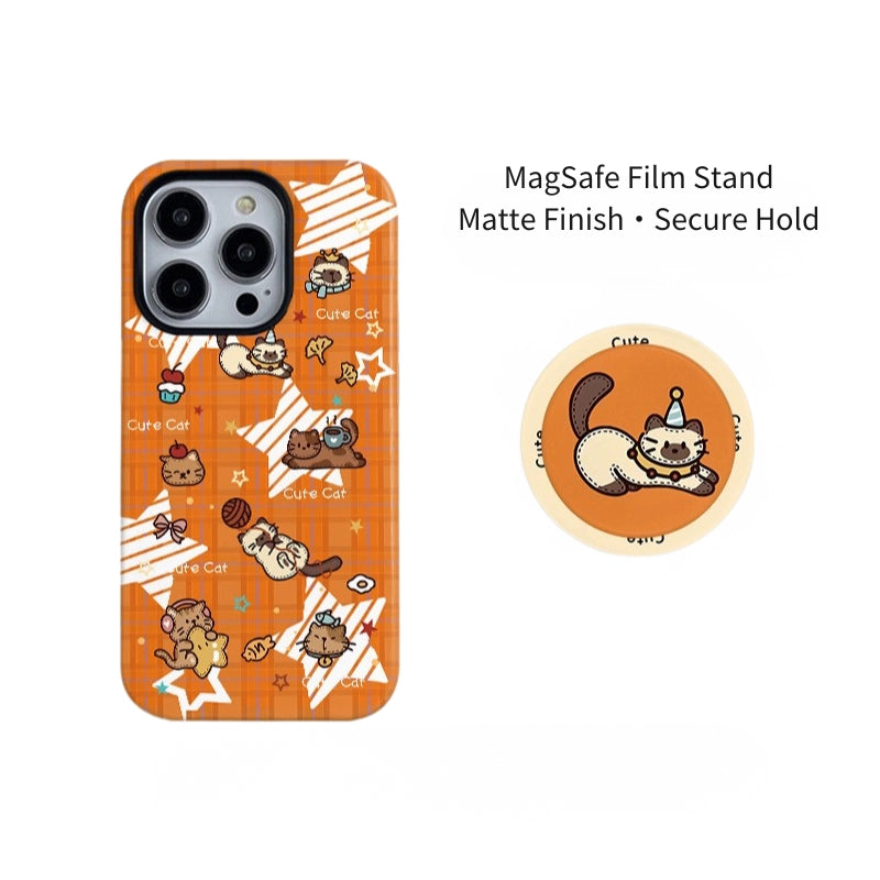Cute Party Cat Illustration MagSafe iPhone Case