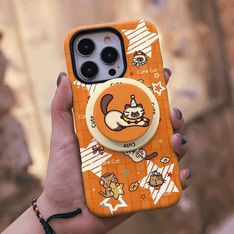 Cute Party Cat Illustration MagSafe iPhone Case