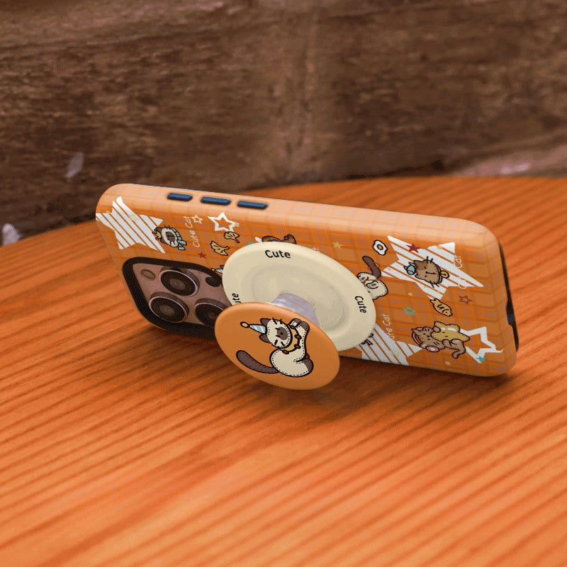 Cute Party Cat Illustration MagSafe iPhone Case