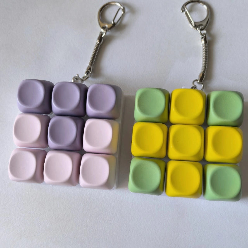 Macaron Matrix 9-Key Keyboard Fidget Toy | Clicky Mechanical Buttons | Mini Keyboard Clicker | Stress Relief Fidget | ASMR Toy