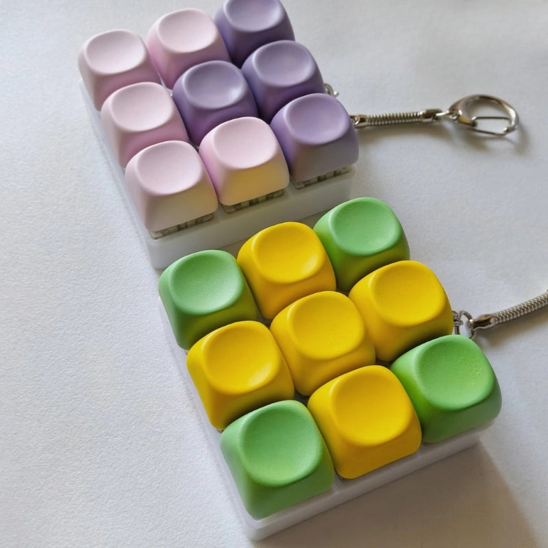 Macaron Matrix 9-Key Keyboard Fidget Toy | Clicky Mechanical Buttons | Mini Keyboard Clicker | Stress Relief Fidget | ASMR Toy