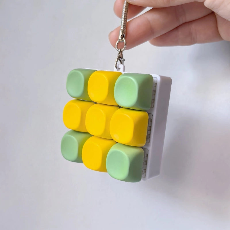 Macaron Matrix 9-Key Keyboard Fidget Toy | Clicky Mechanical Buttons | Mini Keyboard Clicker | Stress Relief Fidget | ASMR Toy