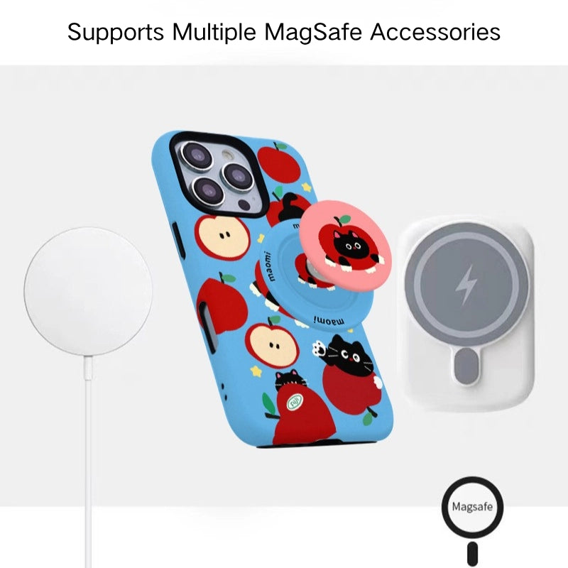 "Maomi" Apple Cat Art MagSafe iPhone Case