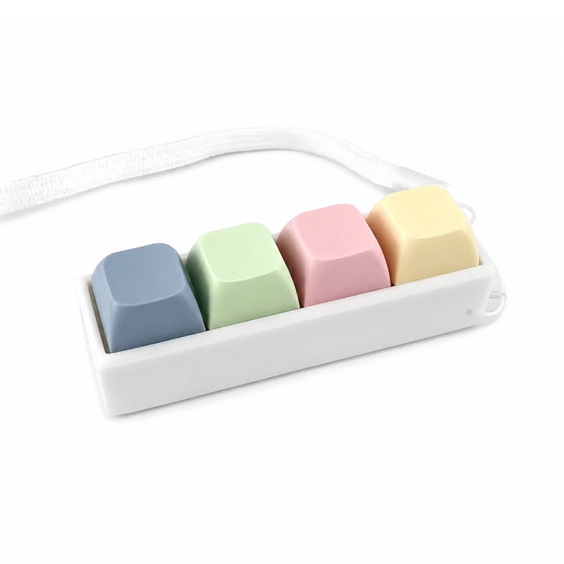Morandi Pastel Spectrum Multi-Layout Keyboard Fidget Toy | Clicky Mechanical Buttons | Mini Keyboard Clicker | Stress Relief Fidget | ASMR Toy