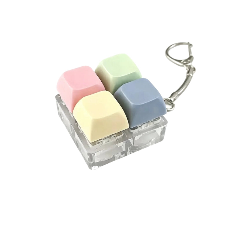 Morandi Pastel Spectrum Multi-Layout Keyboard Fidget Toy | Clicky Mechanical Buttons | Mini Keyboard Clicker | Stress Relief Fidget | ASMR Toy