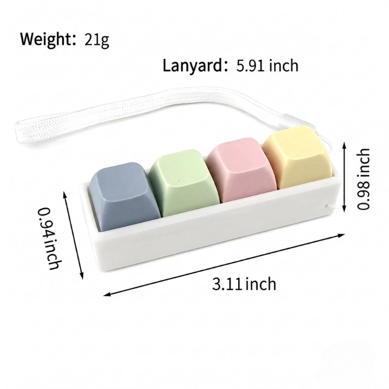 Morandi Pastel Spectrum Multi-Layout Keyboard Fidget Toy | Clicky Mechanical Buttons | Mini Keyboard Clicker | Stress Relief Fidget | ASMR Toy