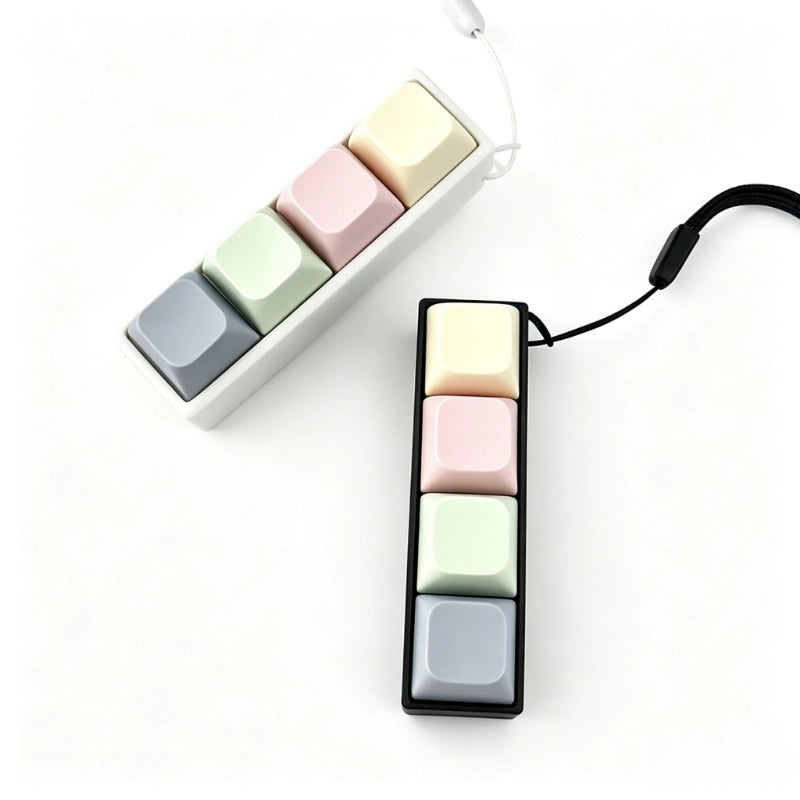Morandi Pastel Spectrum Multi-Layout Keyboard Fidget Toy | Clicky Mechanical Buttons | Mini Keyboard Clicker | Stress Relief Fidget | ASMR Toy
