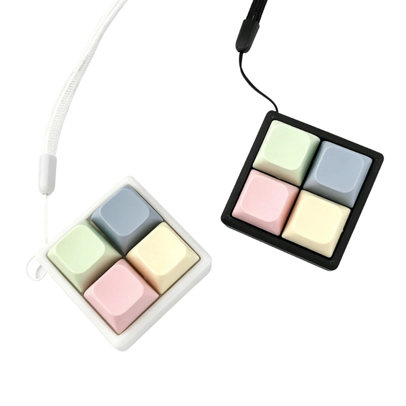 Morandi Pastel Spectrum Multi-Layout Keyboard Fidget Toy | Clicky Mechanical Buttons | Mini Keyboard Clicker | Stress Relief Fidget | ASMR Toy