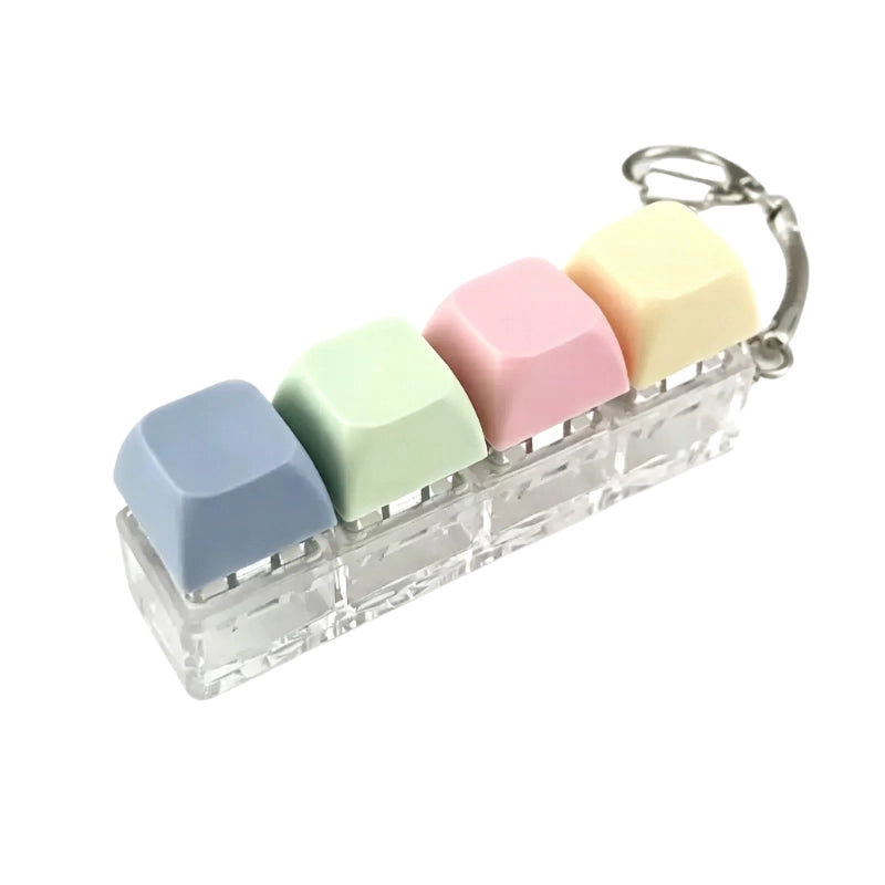 Morandi Pastel Spectrum Multi-Layout Keyboard Fidget Toy | Clicky Mechanical Buttons | Mini Keyboard Clicker | Stress Relief Fidget | ASMR Toy