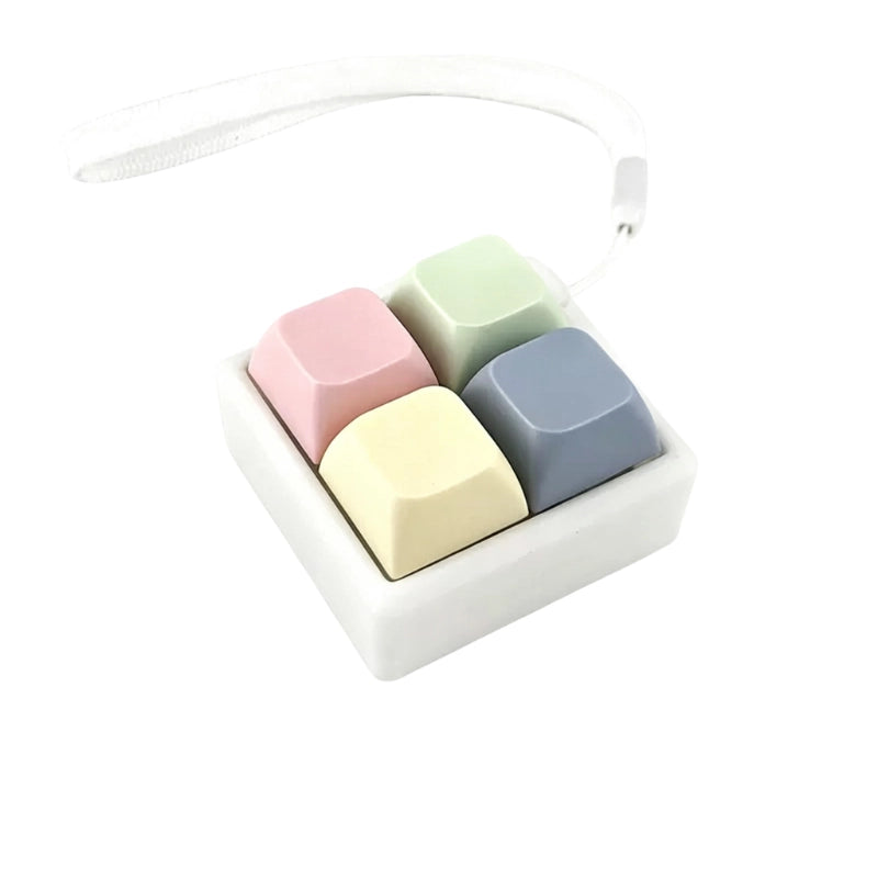 Morandi Pastel Spectrum Multi-Layout Keyboard Fidget Toy | Clicky Mechanical Buttons | Mini Keyboard Clicker | Stress Relief Fidget | ASMR Toy