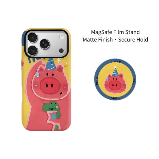 Party Pig & Crocodile MagSafe iPhone Case