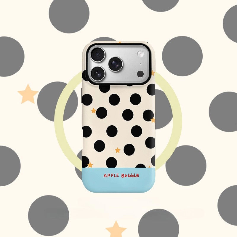 Polka Dot Apple Bubble MagSafe iPhone Case – Glossy Finish