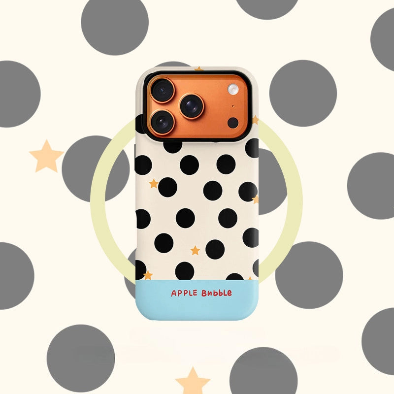 Polka Dot Apple Bubble MagSafe iPhone Case – Matte Finish