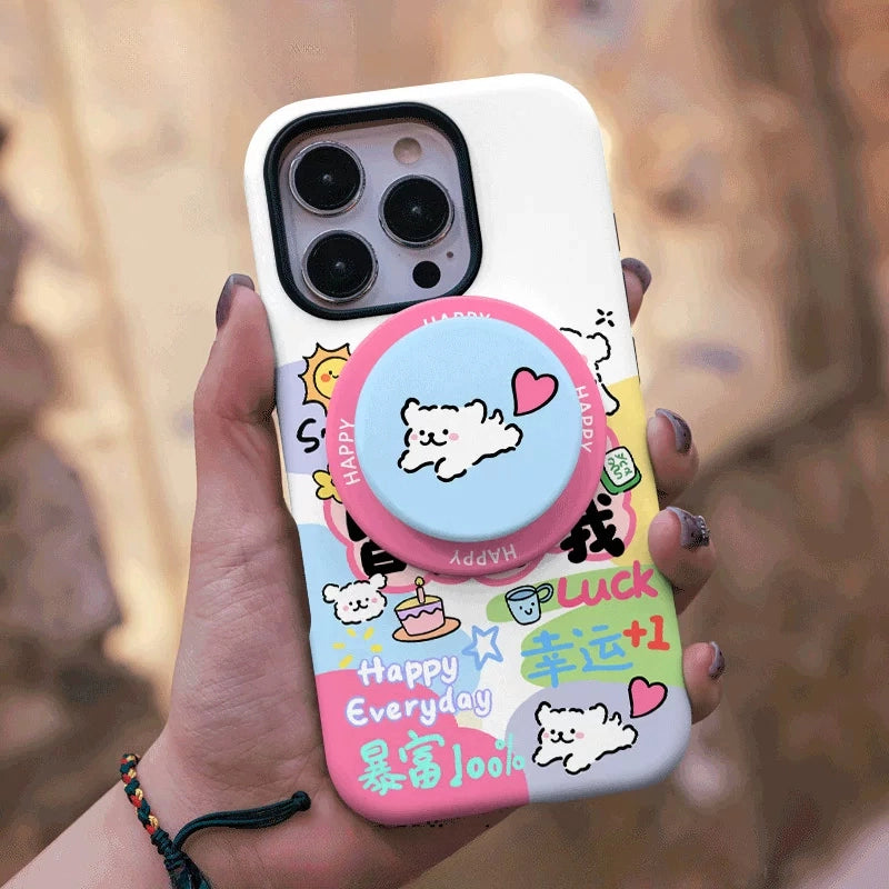 Positive Manifestation Puppy Aesthetic MagSafe iPhone Case