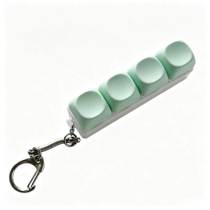 Premium Solid Macaron 9-Key Keyboard Fidget Toy | Clicky Mechanical Buttons | Mini Keyboard Clicker | Stress Relief Fidget | ASMR Toy