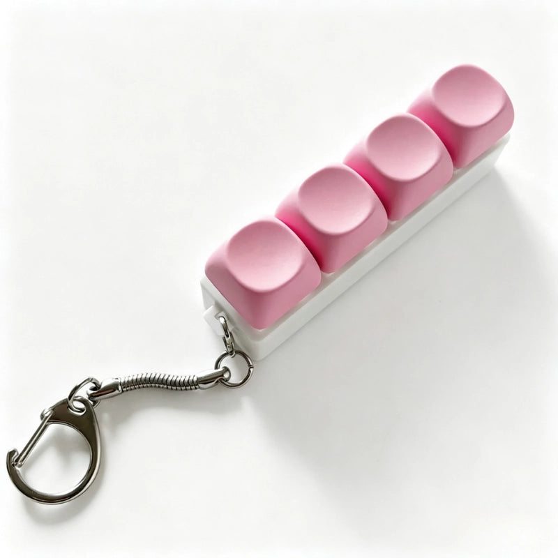 Premium Solid Macaron 9-Key Keyboard Fidget Toy | Clicky Mechanical Buttons | Mini Keyboard Clicker | Stress Relief Fidget | ASMR Toy