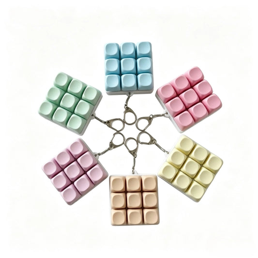 Premium Solid Macaron 9-Key Keyboard Fidget Toy | Clicky Mechanical Buttons | Mini Keyboard Clicker | Stress Relief Fidget | ASMR Toy