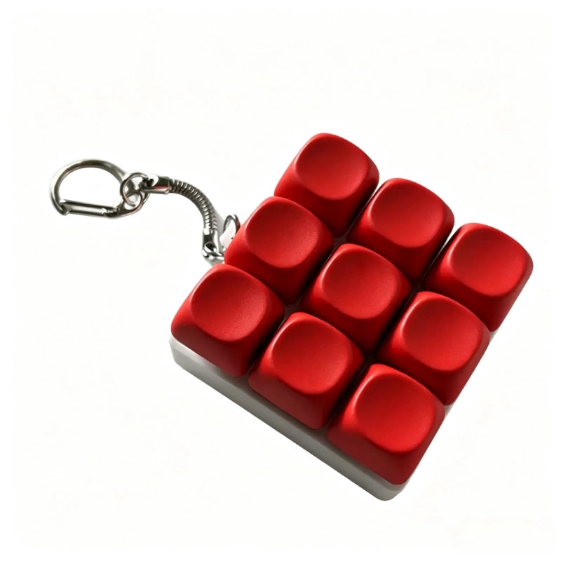 Premium Solid Macaron 9-Key Keyboard Fidget Toy | Clicky Mechanical Buttons | Mini Keyboard Clicker | Stress Relief Fidget | ASMR Toy