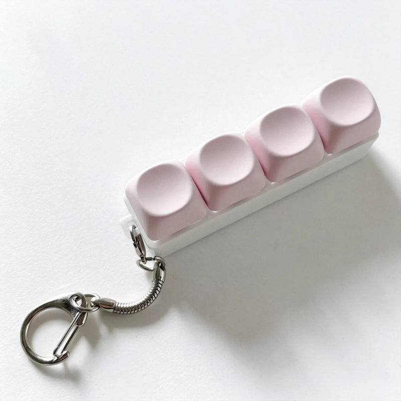 Premium Solid Macaron 9-Key Keyboard Fidget Toy | Clicky Mechanical Buttons | Mini Keyboard Clicker | Stress Relief Fidget | ASMR Toy
