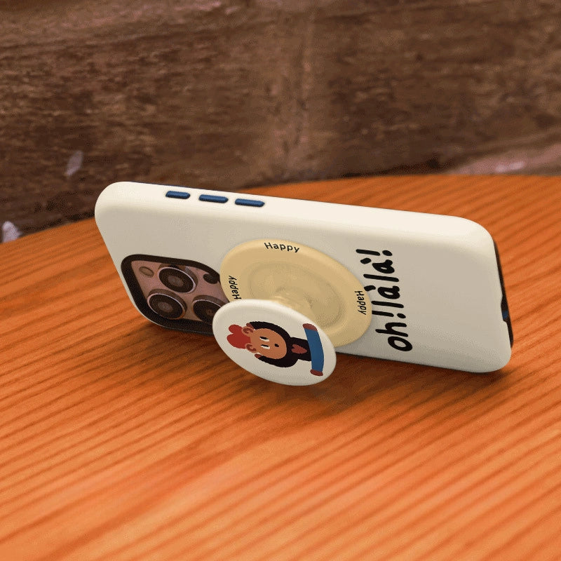 Quirky Oh! là là Sporting Bear Case for iPhone 13-17 PM | MagSafe 2-in-1 Film | Glossy/Matte