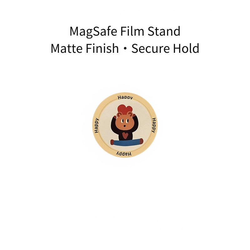 Quirky Oh! là là Sporting Bear Case for iPhone 13-17 PM | MagSafe 2-in-1 Film | Glossy/Matte