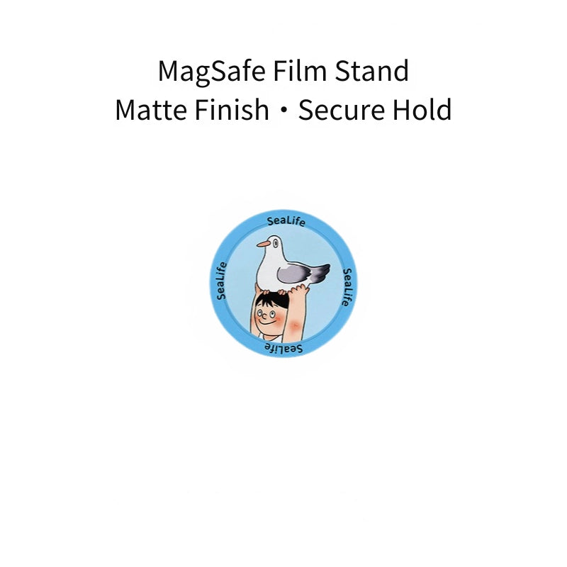 Sea Life Carrier Pigeon Blue Gingham Case for iPhone 13-17 PM | MagSafe 2-in-1 Film | Glossy/Matte