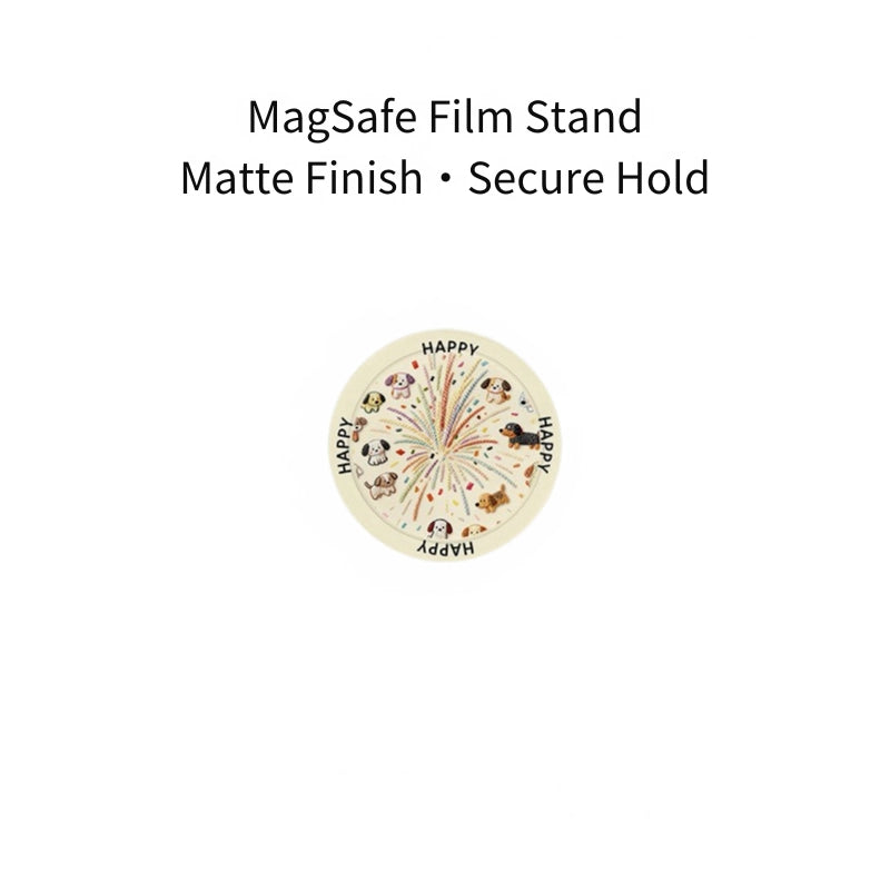 Stellar Fireworks Puppy Aesthetic Case for iPhone 13-17 PM | MagSafe 2-in-1 Film | Glossy/Matte
