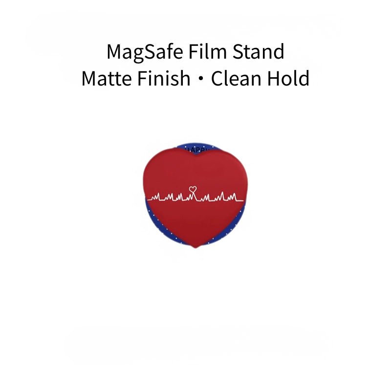 Striped Heartbeat Pattern MagSafe iPhone Case – Matte Finish