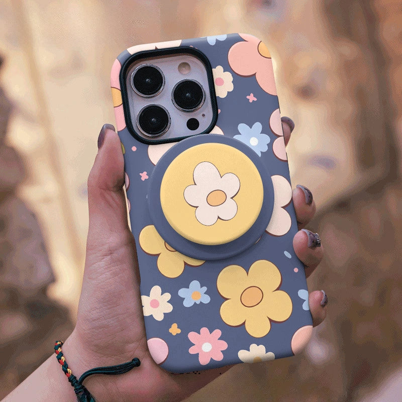 Vibrant Floral Pattern Case for iPhone 13-17 PM | MagSafe 2-in-1 Film | Glossy/Matte