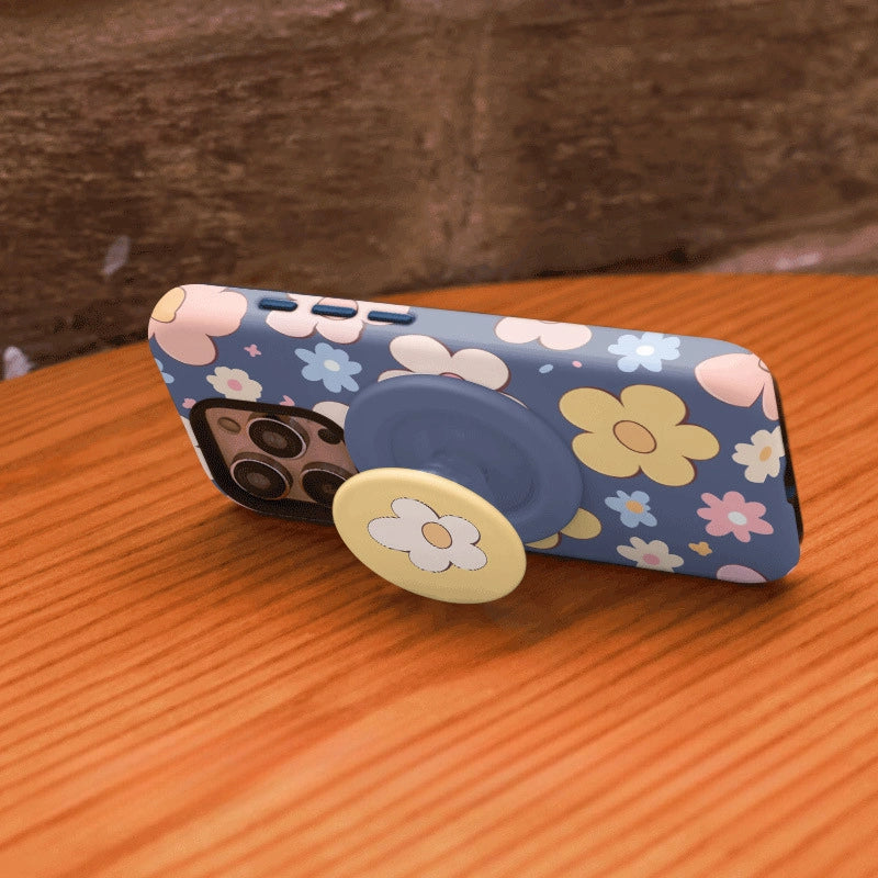 Vibrant Floral Pattern Case for iPhone 13-17 PM | MagSafe 2-in-1 Film | Glossy/Matte