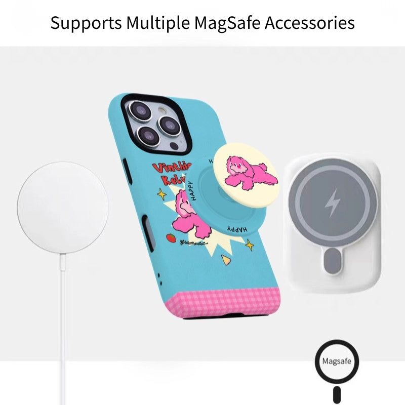 Vinthie Kelvin Pink Puppy MagSafe iPhone Case