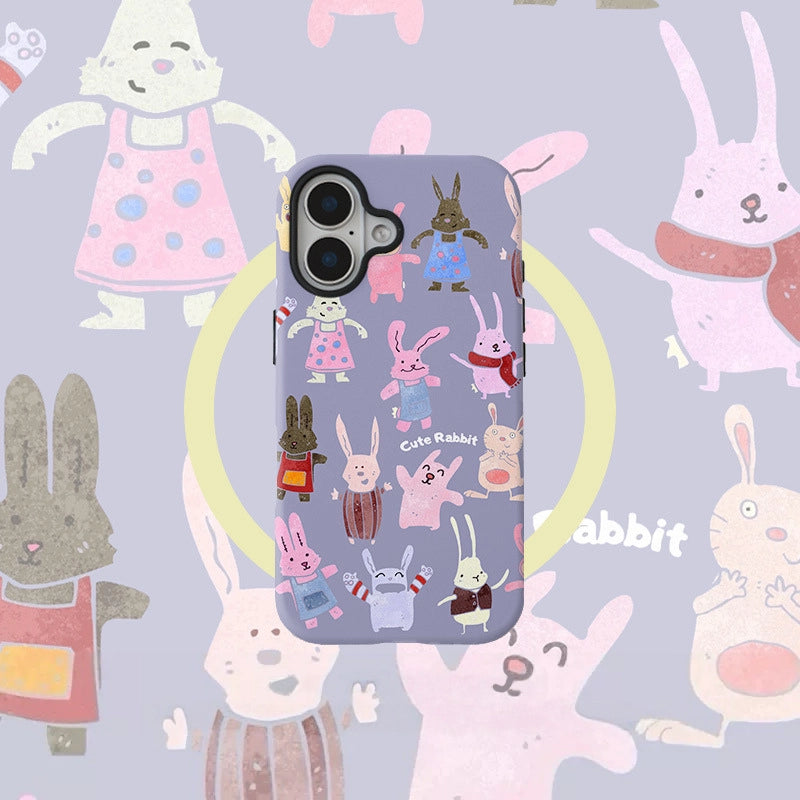 Whimsical Garden Rabbit MagSafe iPhone Case