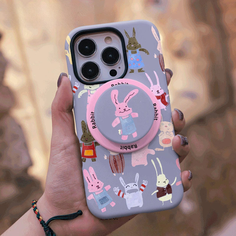 Whimsical Garden Rabbit MagSafe iPhone Case