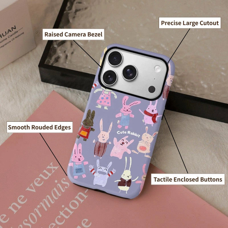 Whimsical Garden Rabbit MagSafe iPhone Case