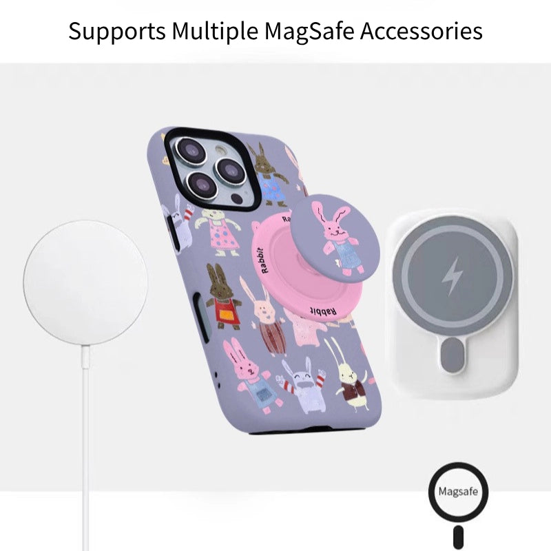 Whimsical Garden Rabbit MagSafe iPhone Case